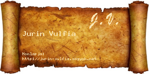 Jurin Vulfia névjegykártya